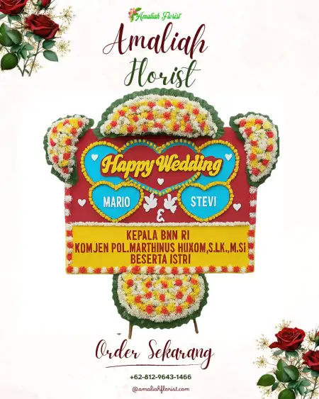 Papan Bunga Pernikahan Leran Wetan